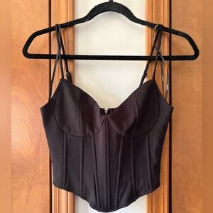 Forever 21 Black Knit Bustier Top